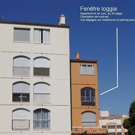 Apartament Lara 1 - Grand T2 Loggia Sans Vis-a-vis Parking - Pres Centre-port, Ile Des Loisirs, Richelieu Agde